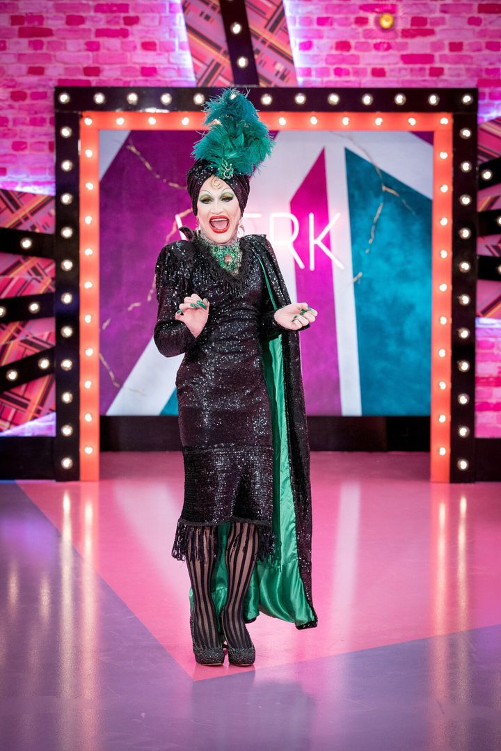 Joe Black enters the Drag Race UK werkroom for the first time