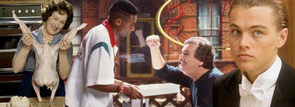 Seen here: Meryl Streep in "Julie & Julia," Spike Lee and Danny Aiello in "Do the Right Thing," and Leonardo DiCaprio in