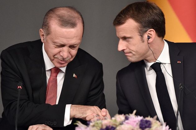 Recep Tayyip Erdogan et Emmanuel Macron, en octobre 2018 à Istanbul (image d'archives)