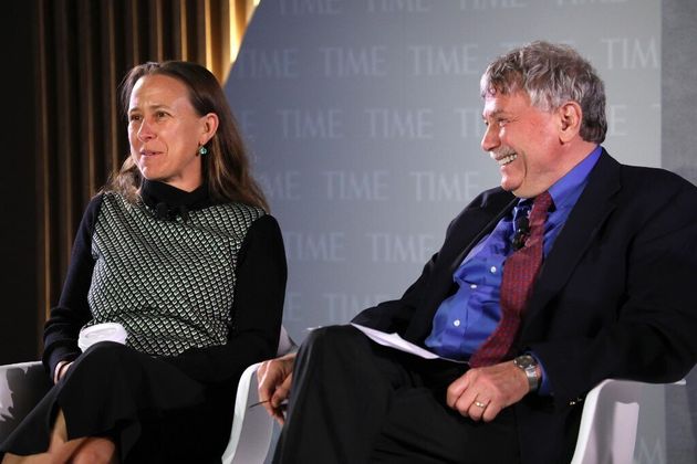 Le généticien et professeur à Harvard, Éric Lander (ici à droite), le 17 octobre 2019 à New York. in New York City.