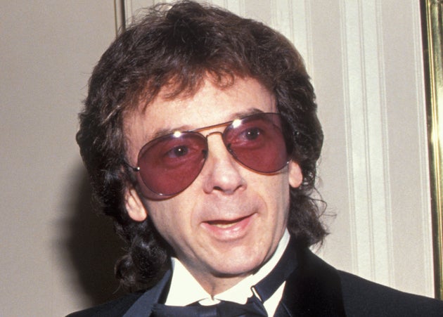 Phil Spector photographed at the Rock and Roll Hall of Fame induction ceremony in 1989.