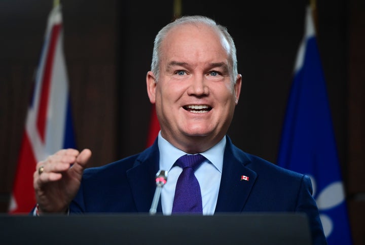 Conservative Leader Erin O'Toole holds a press conference on Parliament Hill, in Ottawa on Dec. 10, 2020.