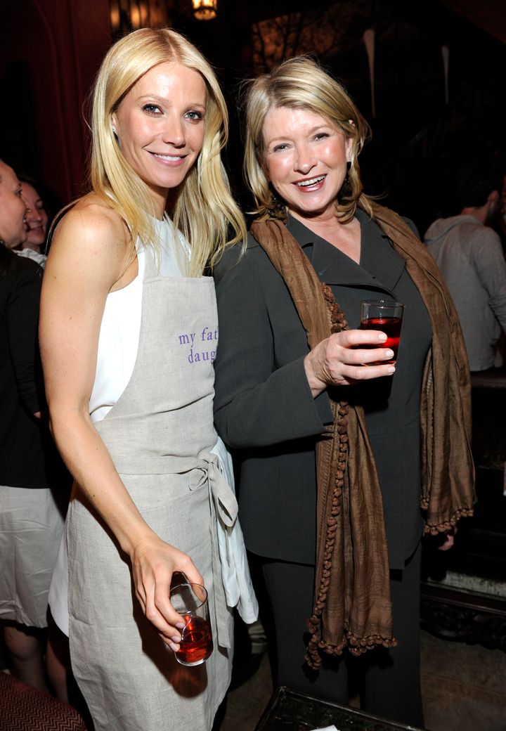 (L-R) Gwyneth Paltrow and Martha Stewart