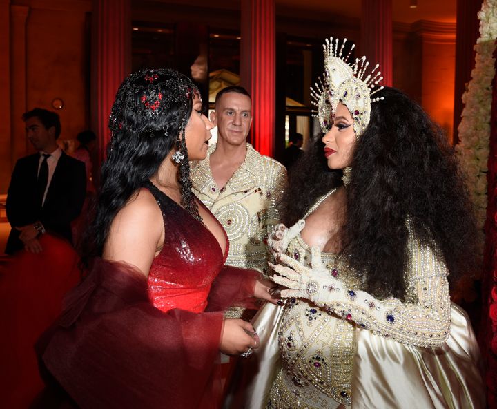 (L-R): Nicki Minaj and Cardi B