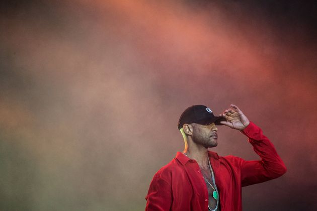 Le rappeur Booba était au festival des Vieilles Charrues le 18 juillet 2019

