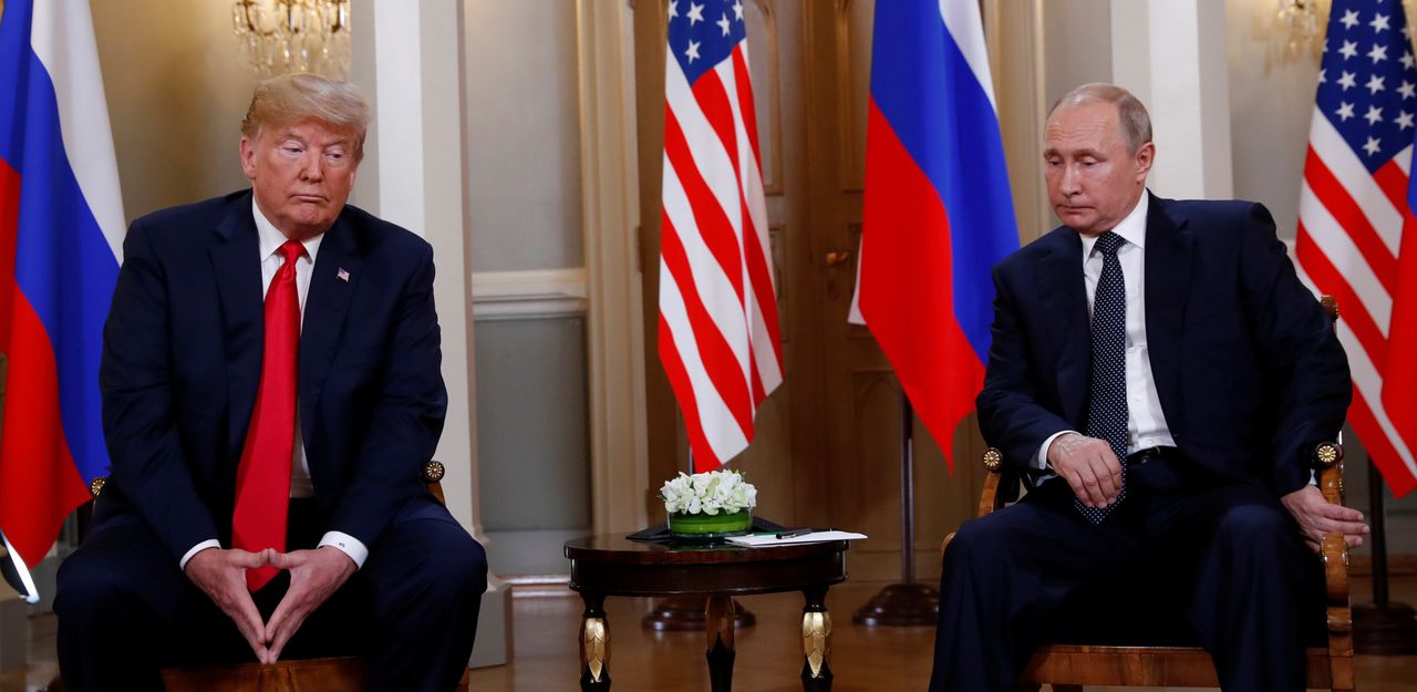 Από τη συνάντηση Τραμπ Πούτιν, στο Ελσίνκι, 16 Ιουλίου 2018. 