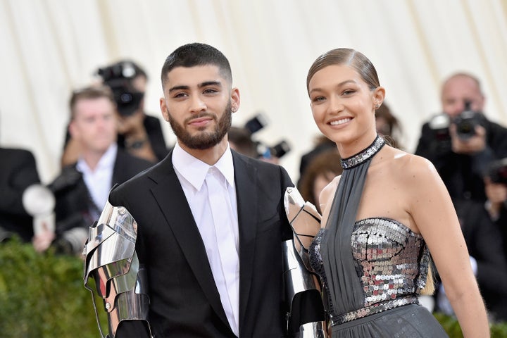 Zayn Malik and Gigi Hadid attend the "Manus x Machina: Fashion in an Age of Technology" Costume Institute Gala at the Metropolitan Museum of Art on May 2, 2016.