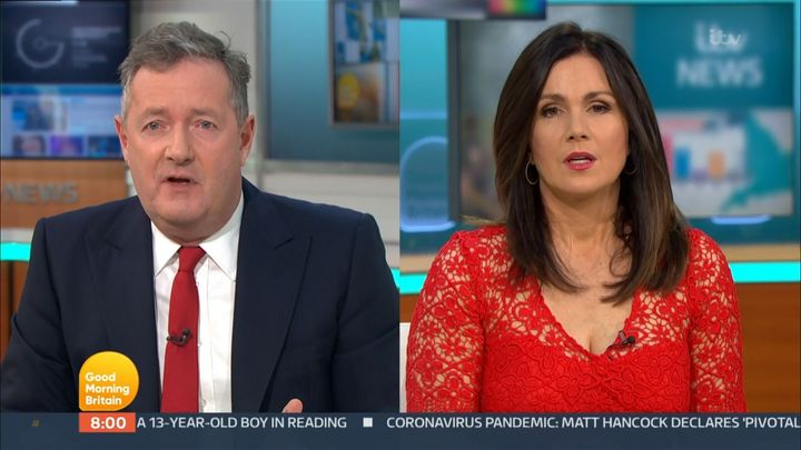 Piers Morgan and Susanna Reid on Good Morning Britain earlier this week