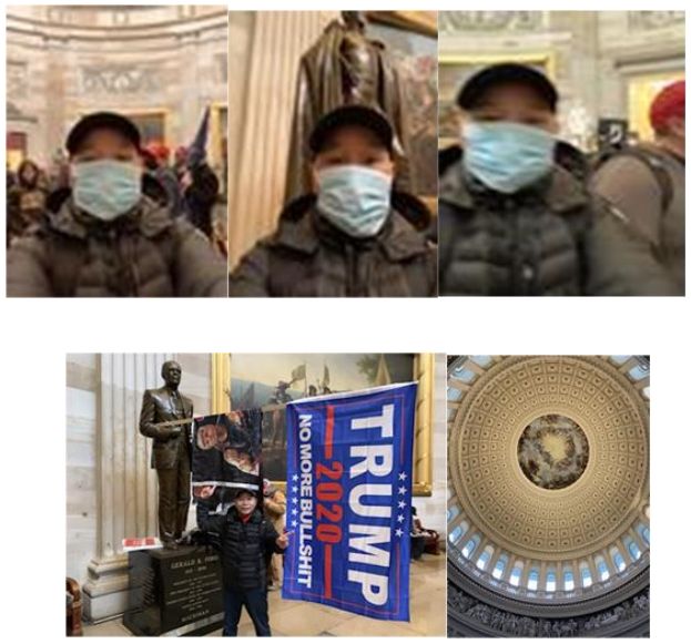 Tam Dinh Pham took these photos after storming the Capitol, the feds say.
