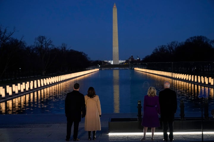 President-elect Joe Biden and his wife Jill Biden, along with Vice President-elect Kamala Harris and her husband, Doug Emhoff