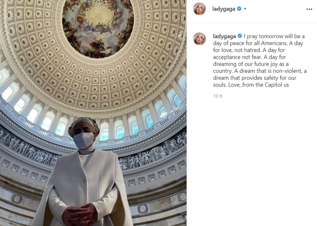 Lady Gaga in bianco a Capitol Hill prima dell Lady Gaga in bianco a Capitol Hill prima dell
