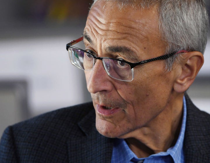 John Podesta attends a forum in Las Vegas on April 27, 2019.