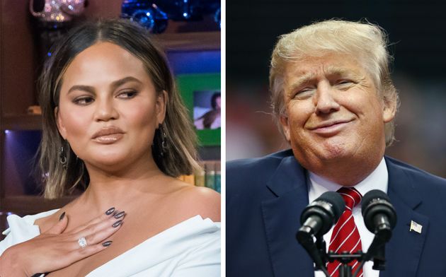 Chrissy Teigen and Donald Trump