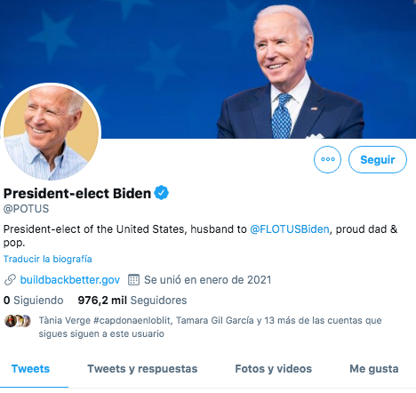 Biden ya es @POTUS