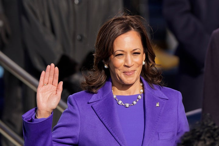 Kamala Harris is sworn in as vice president during the 59th Presidential Inauguration at the US Capitol in Washington, Wednesday, January 20, 2021. 