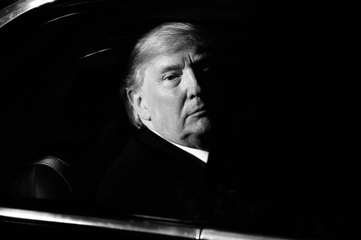 U.S. President Donald Trump leaves number 10 Downing Street after a reception on Dec. 3, 2019 in London.