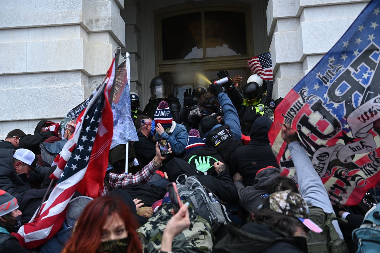 Thousands of Trump supporters flooded Washington and pushed into the Capitol to try to stop the certification of Joe Biden's election victory.