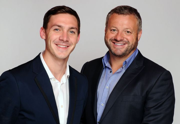 Mick with son and former TOWIE co-star Kirk Norcross