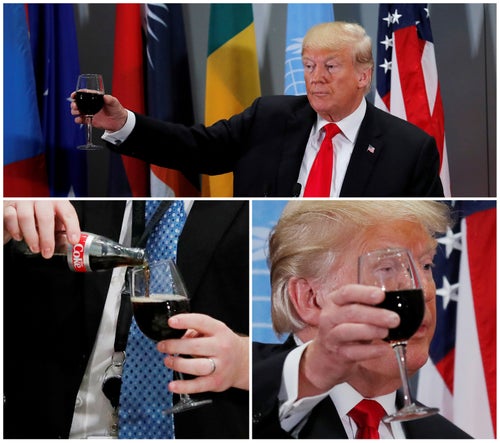 米コカコーラ、トランプ氏デザインの特別ダイエットコーラを贈呈