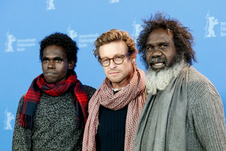 Jacob Junior Nayinggul, Simon Baker and Witiyana Marika during a 'High Ground' photo call at the 70th Berlinale International Film Festival Berlin last year.