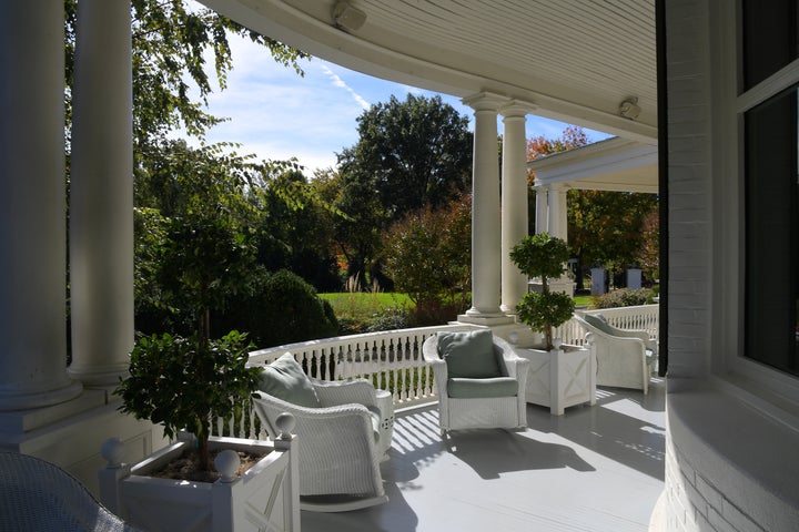 The wraparound porch at the residence in 2016.