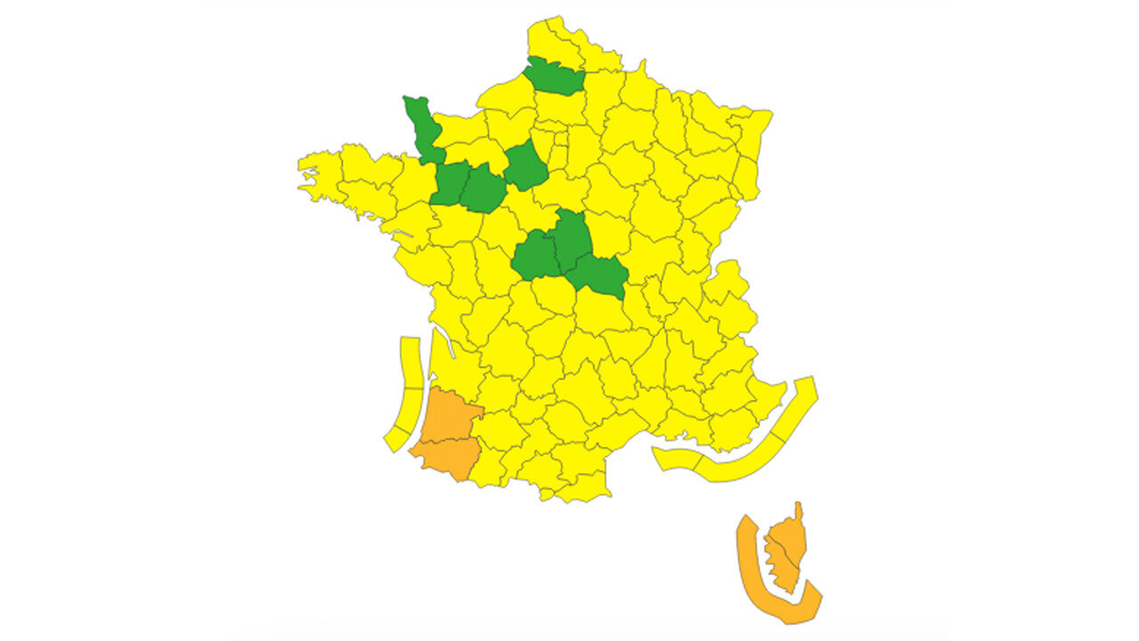 Tempête Hortense: 4 départements en vigilance orange