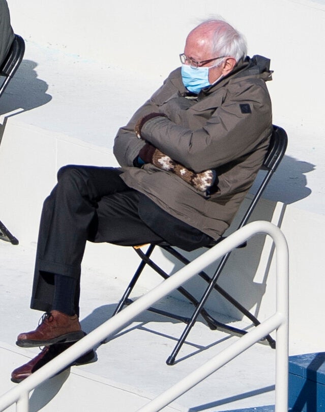 Sen. Bernie Sanders (I-Vt.) and his oversized mittens became unwitting stars of President Joe Biden’s inauguration.