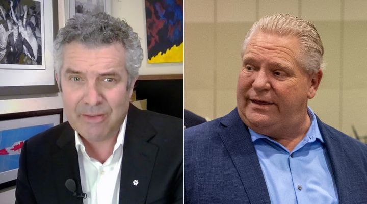 Comedian Rick Mercer uses a cringe-worthy image of Premier Doug Ford in a new video telling people to stay home.
