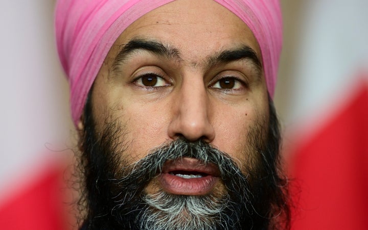 NDP Leader Jagmeet Singh holds a press conference during the COVID-19 pandemic in Ottawa on Dec. 2, 2020.