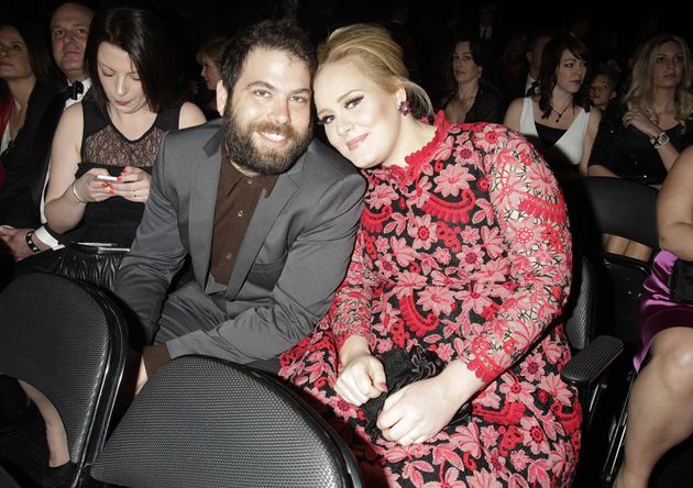 Adele and Simon Konecki at the 55th Annual Grammy Awards on February 10, 2013 in Los Angeles.