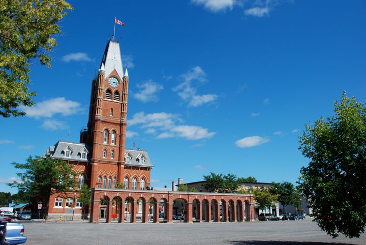 City hall in Belleville, Ont., which ranked as the fourth hottest "growth city" in Canada over the past year, according to data from U-Haul.