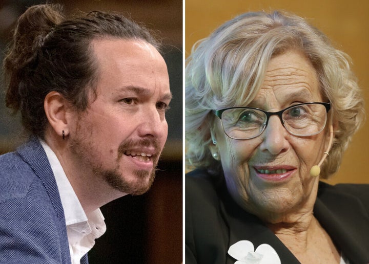 Pablo Iglesias y Manuela Carmena.