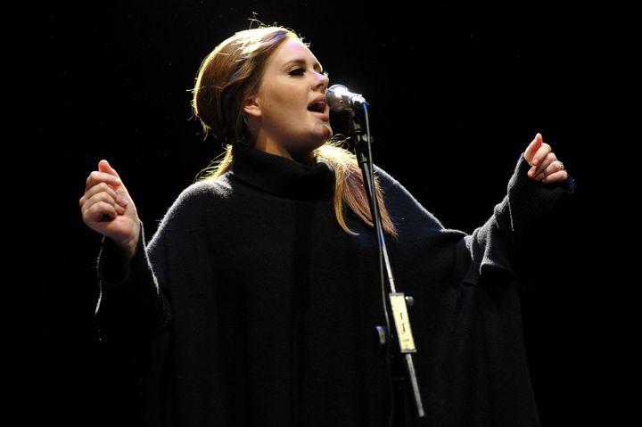 Adele performing on the day of 21's release in 2011