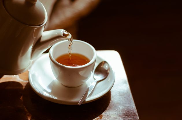 An 8-ounce cup of black tea boasts 48 milligrams of caffeine, and a cup of green tea contains around 29 milligrams.