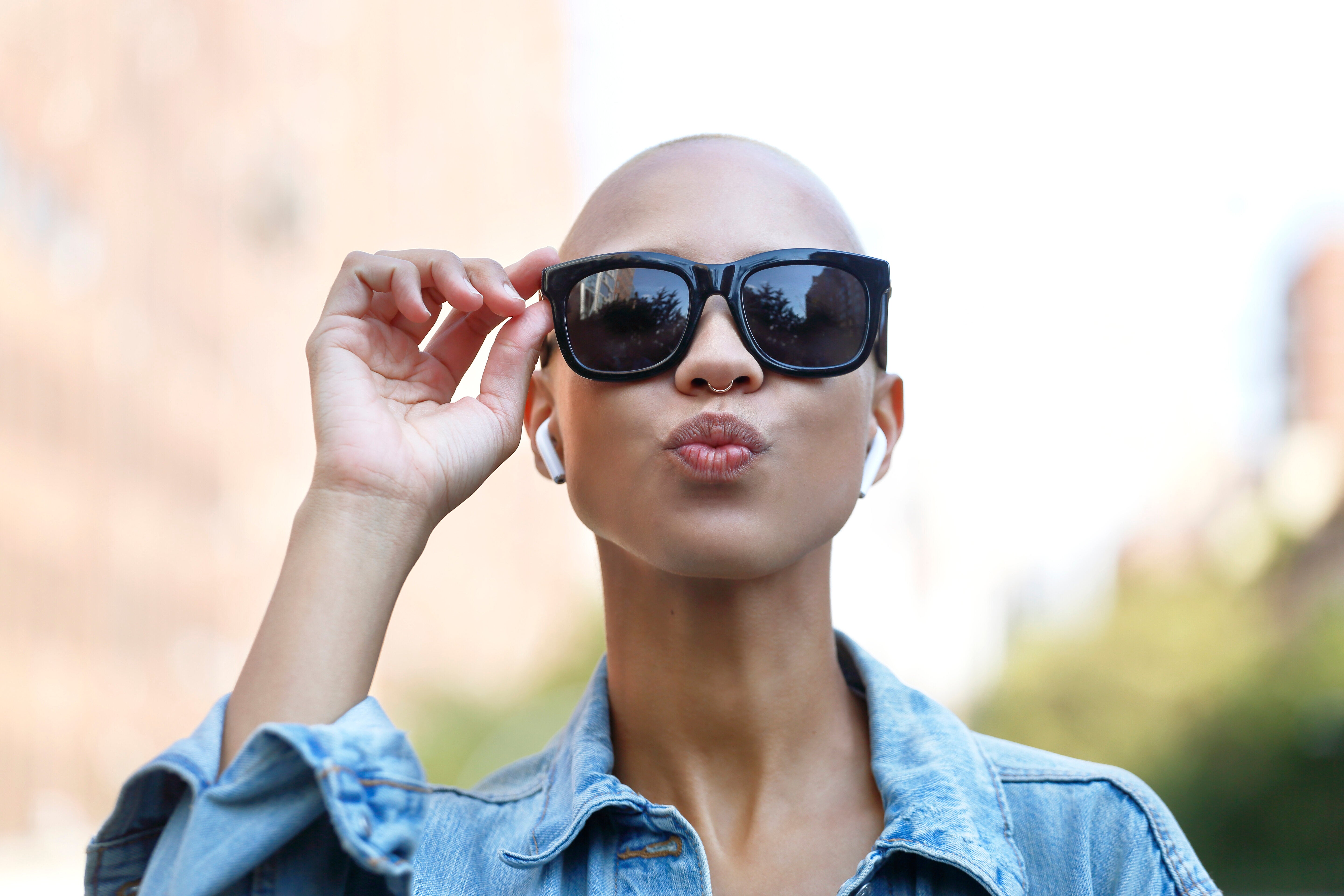 littile indian girl in sunglasses stock image | Photoskart