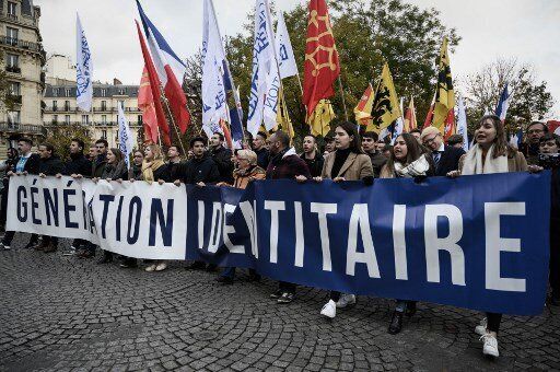 Photo d'archive prise le 17 novembre 2019, lors d'une marche organisée par le groupuscule d'extrême droite Génération Identitaire. 