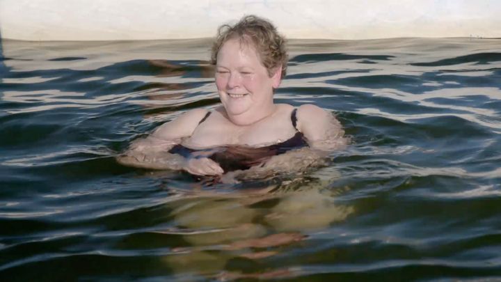 Anne Hegerty takes a swim with dolphins in the Chasers' new spin-off