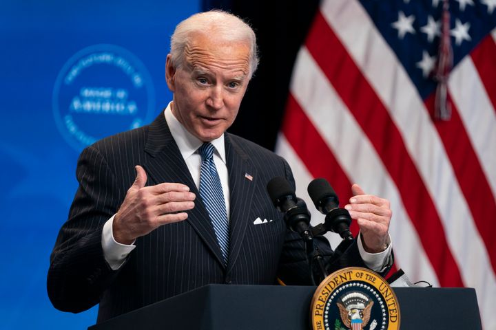 In this Jan. 25, 2021, file photo, President Joe Biden answers questions from reporters in the South Court Auditorium on the White House complex, in Washington. (AP Photo/Evan Vucci, File)