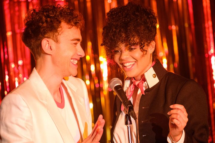 It's A Sin's Olly Alexander as Ritchie and Lydia West as Jill