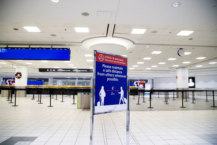 An empty terminal 3, amid a spike in coronavirus disease (COVID-19) cases, at Pearson airport near Toronto on Dec. 30, 2020.