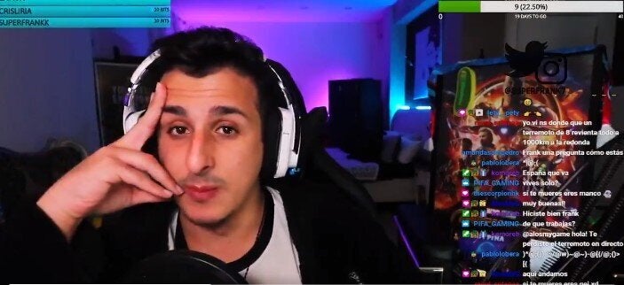 El 'youtuber' Super Frank, antes del terremoto