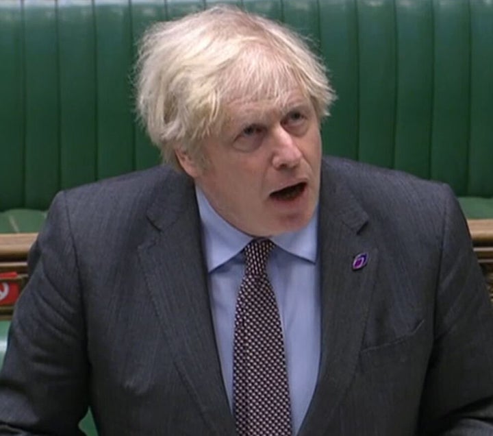 Prime Minister Boris Johnson speaks in the Commons 