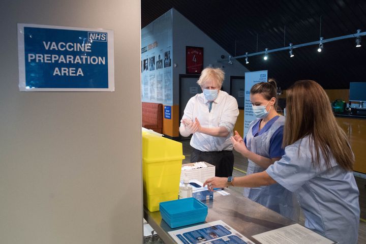 Boris Johnson has said he has "total confidence" in the supply of vaccines. 