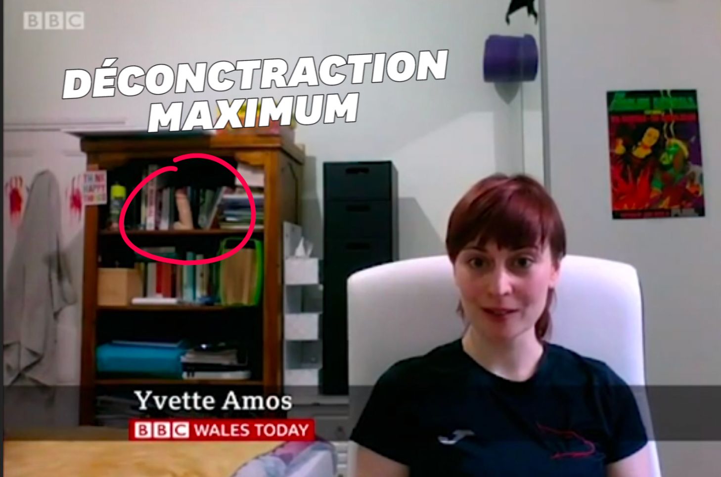 Cette invitée de la BBC avait une décoration classée X sur son étagère