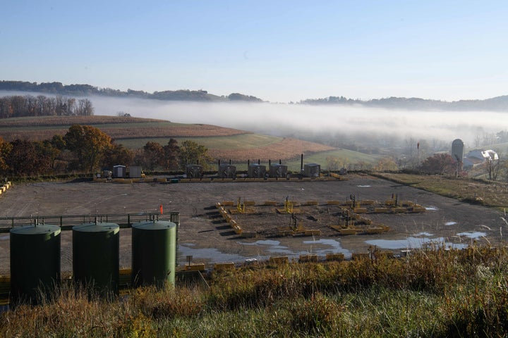 View of the Lusk fracking facility in Scenery Hill, Pennsylvania.