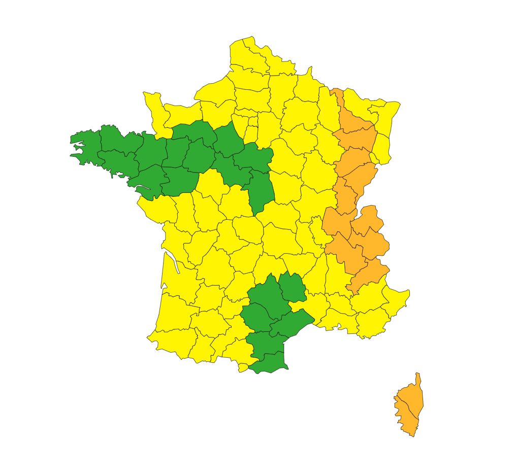 Météo France place 12 départements en vigilance orange pluies, crues et avalanches