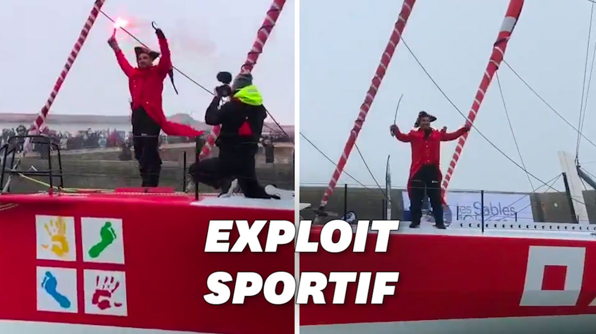 Vendée Globe: Damien Seguin termine la course déguisé en capitaine Crochet