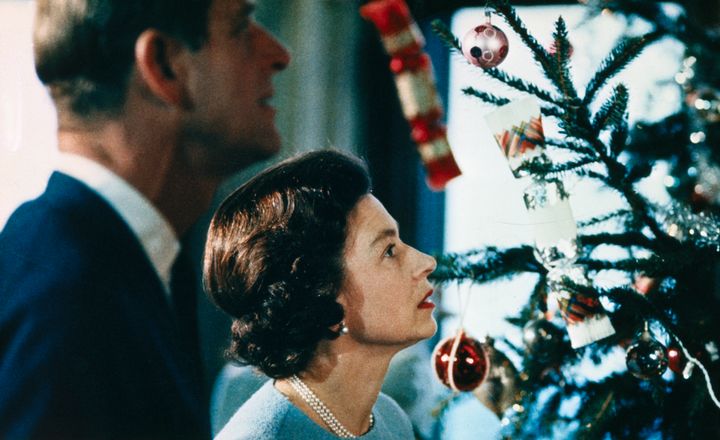 The film includes footage of Christmas at Windsor Castle, with Queen Elizabeth II and Prince Philip putting finishing touches on a Christmas tree.