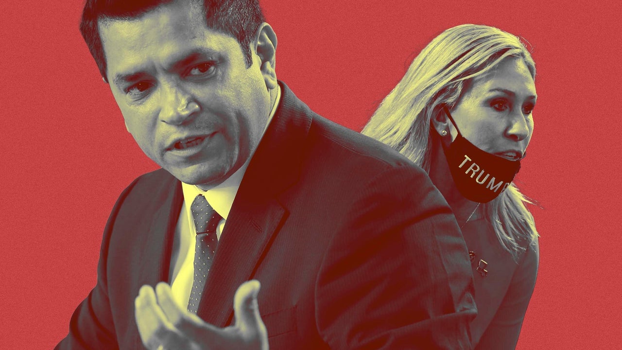 Rep. Jimmy Gomez (D-Calif.) and Rep. Marjorie Taylor Greene (R-Ga.).