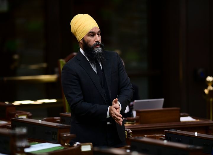 NDP leader Jagmeet Singh rises during question period in the House of Commons on Parliament Hill in Ottawa on Thursday.
